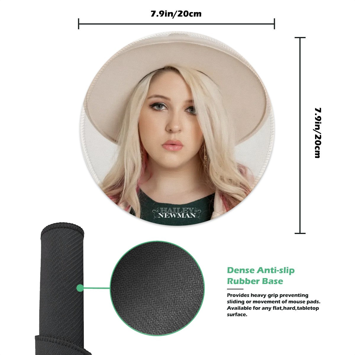 Hailey Newman | Round Mouse Pad