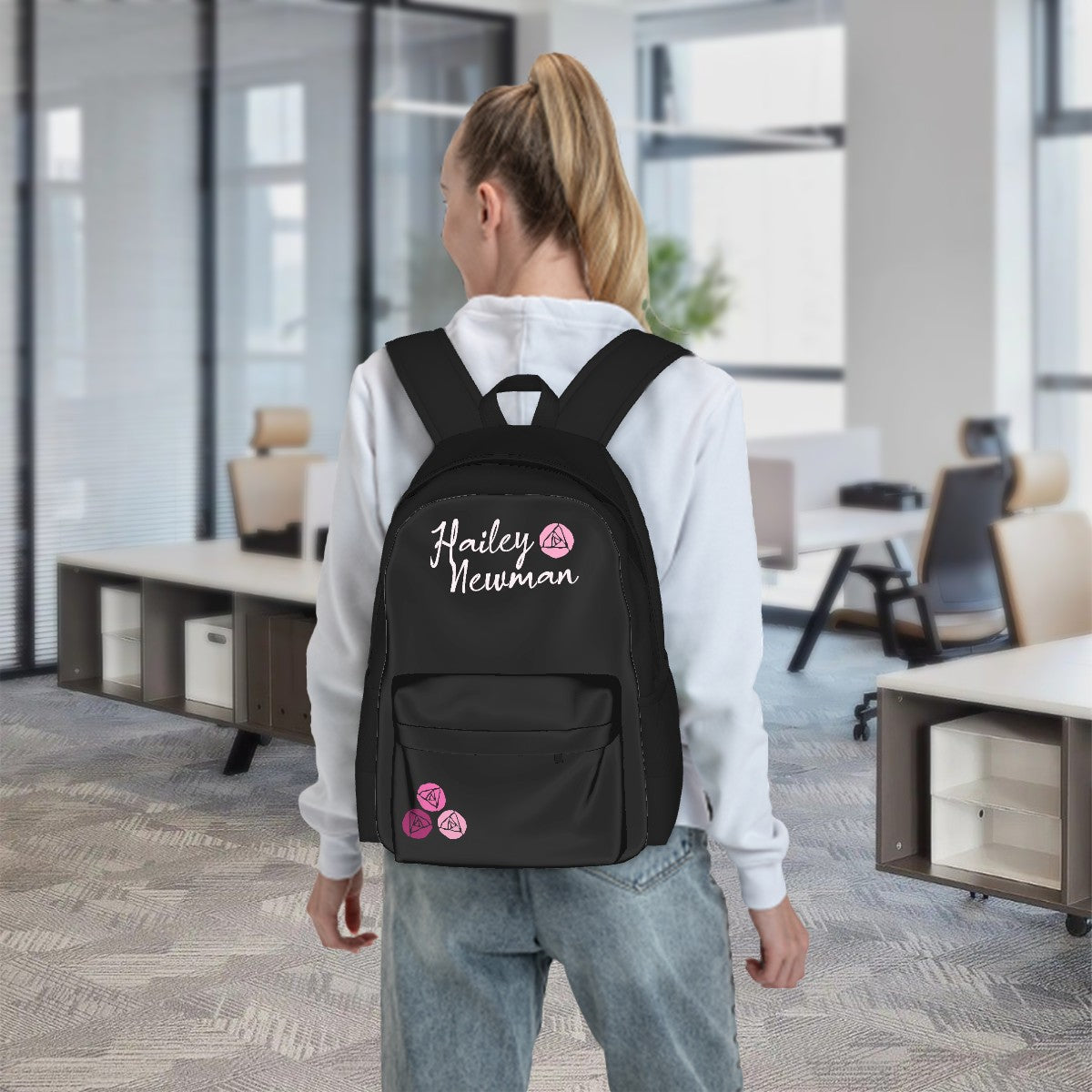 Hailey Newman | Large Capacity Oxford Backpack with Front Pocket