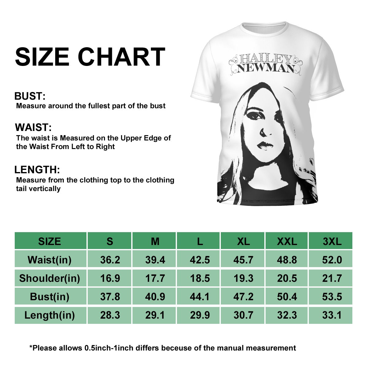 Unisex Hailey Newman T-Shirt (White)