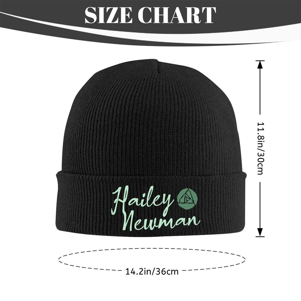Knit Hat with Heat Transfer Patch