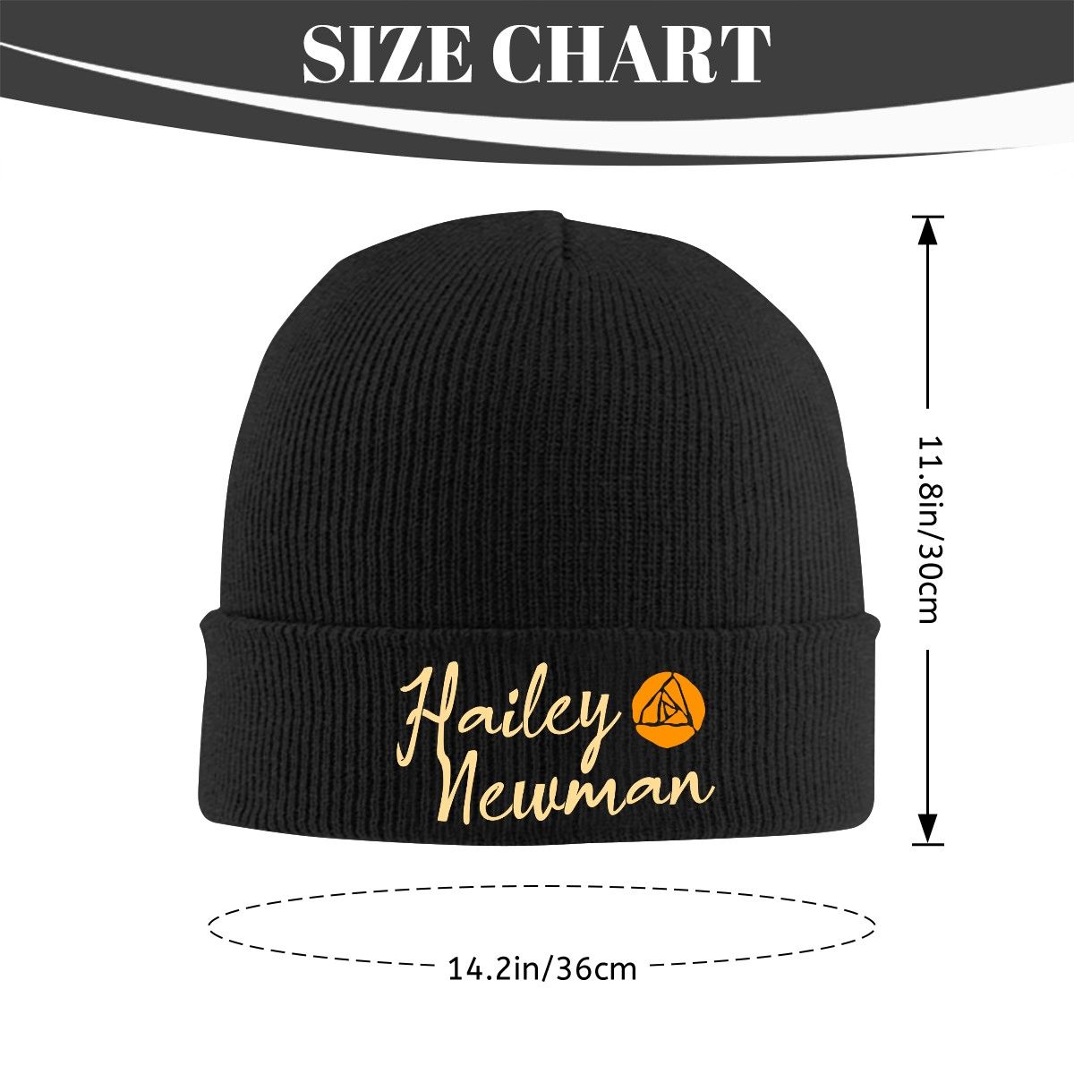 Knit Hat with Heat Transfer Patch