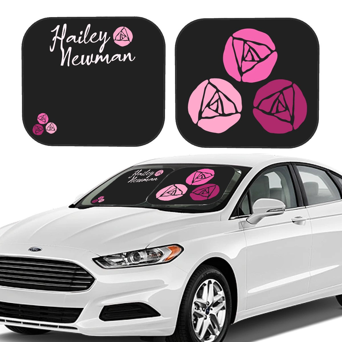 Hailey Newman | Foldable Front Windshield Sun Shade 2 pcs