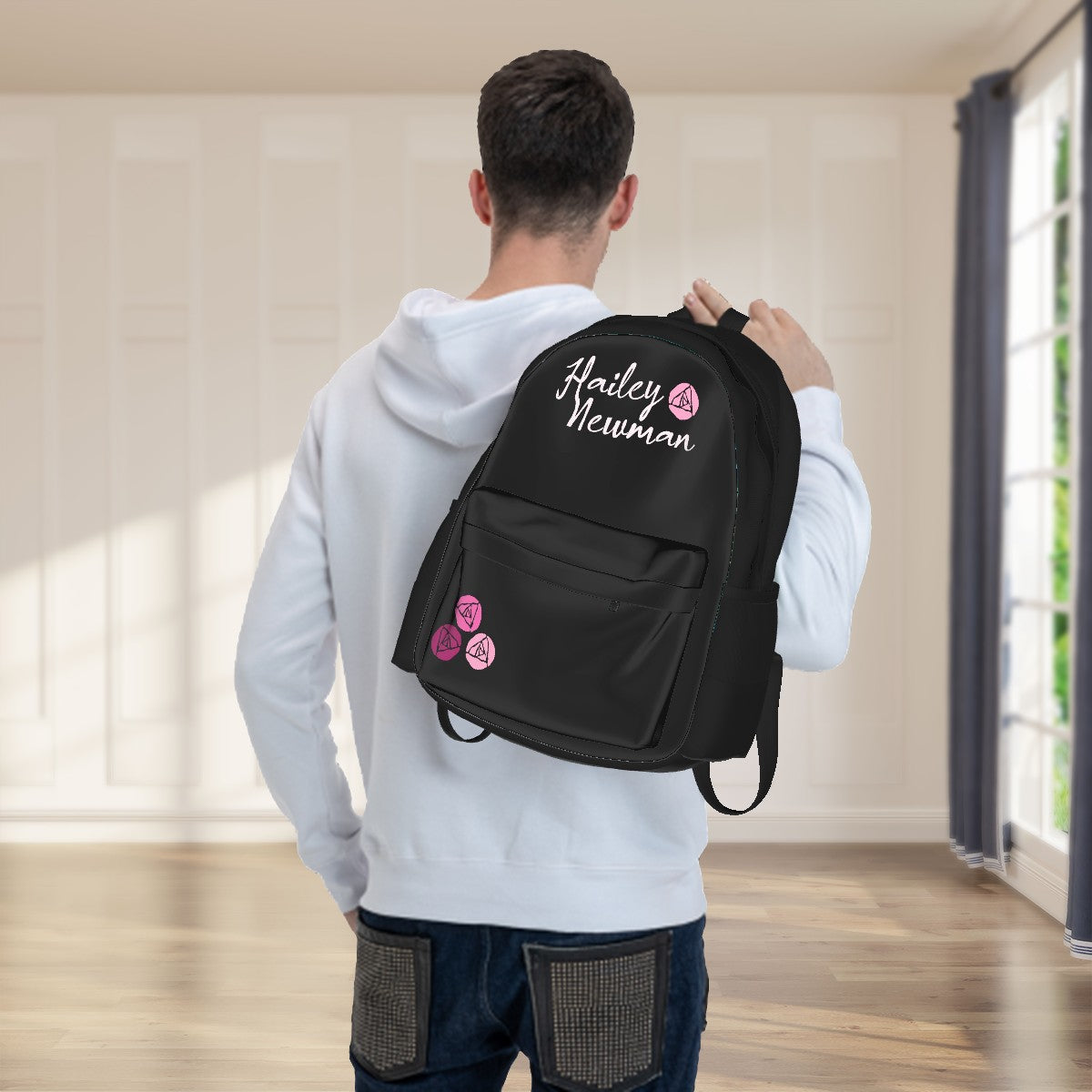 Hailey Newman | Large Capacity Oxford Backpack with Front Pocket