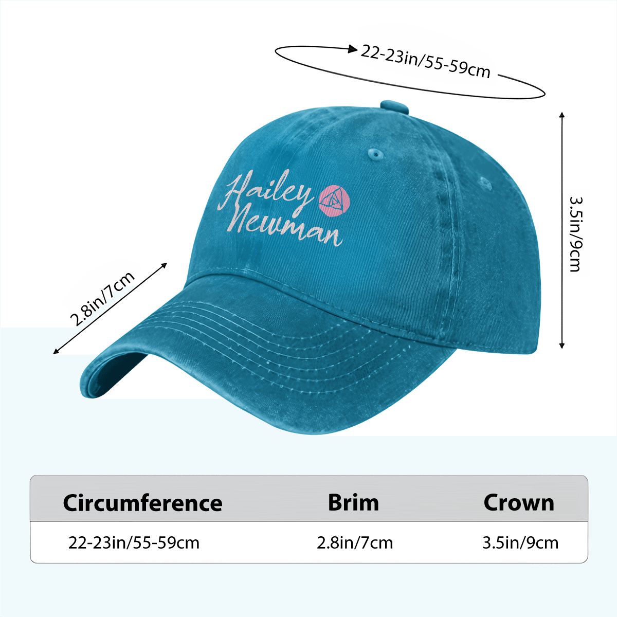 Unisex Washed Denim Baseball Cap