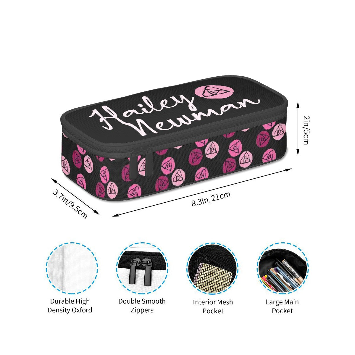 Hailey Newman | Oxford Cloth Large Capacity Pencil Case