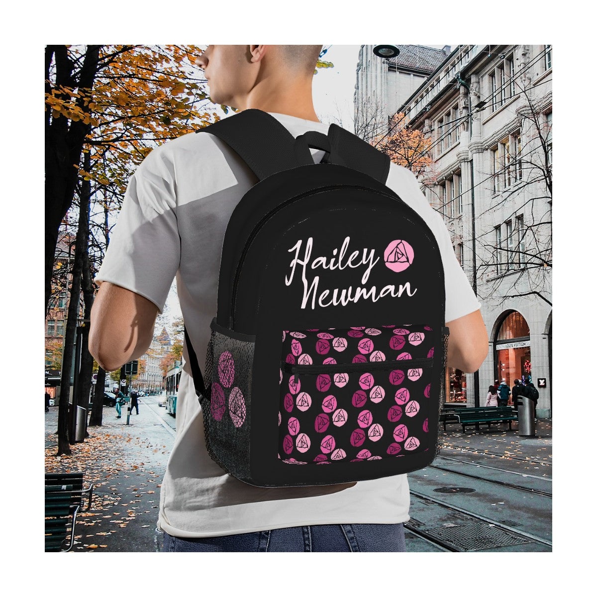 Hailey Newman | Oxford Backpack with Changeable Pocket Pattern