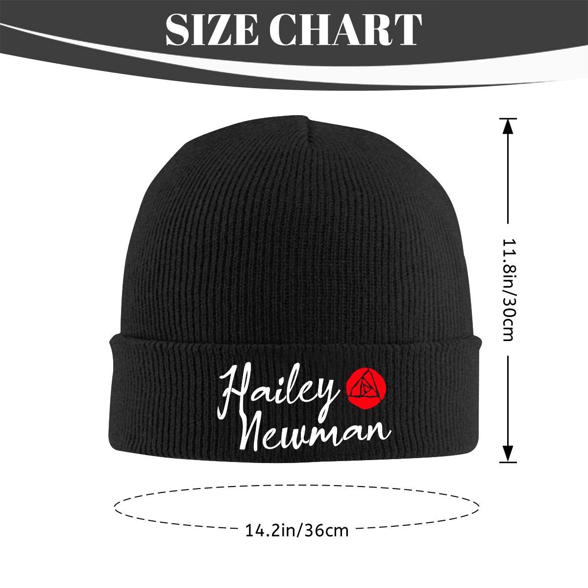 Knit Hat with Heat Transfer Patch