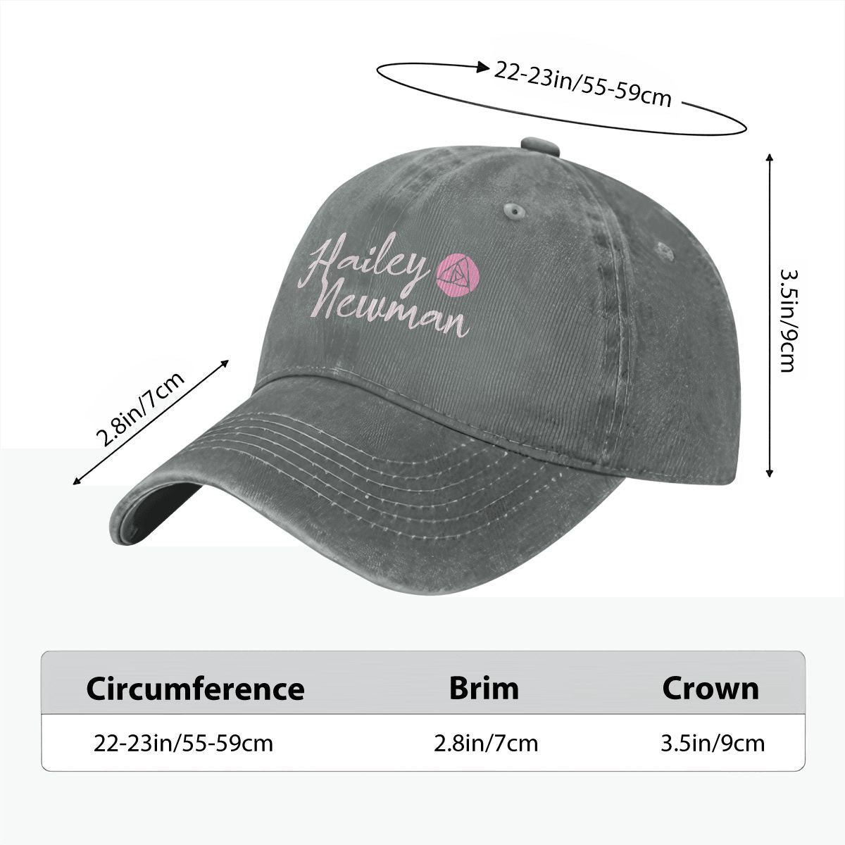 Unisex Washed Denim Baseball Cap