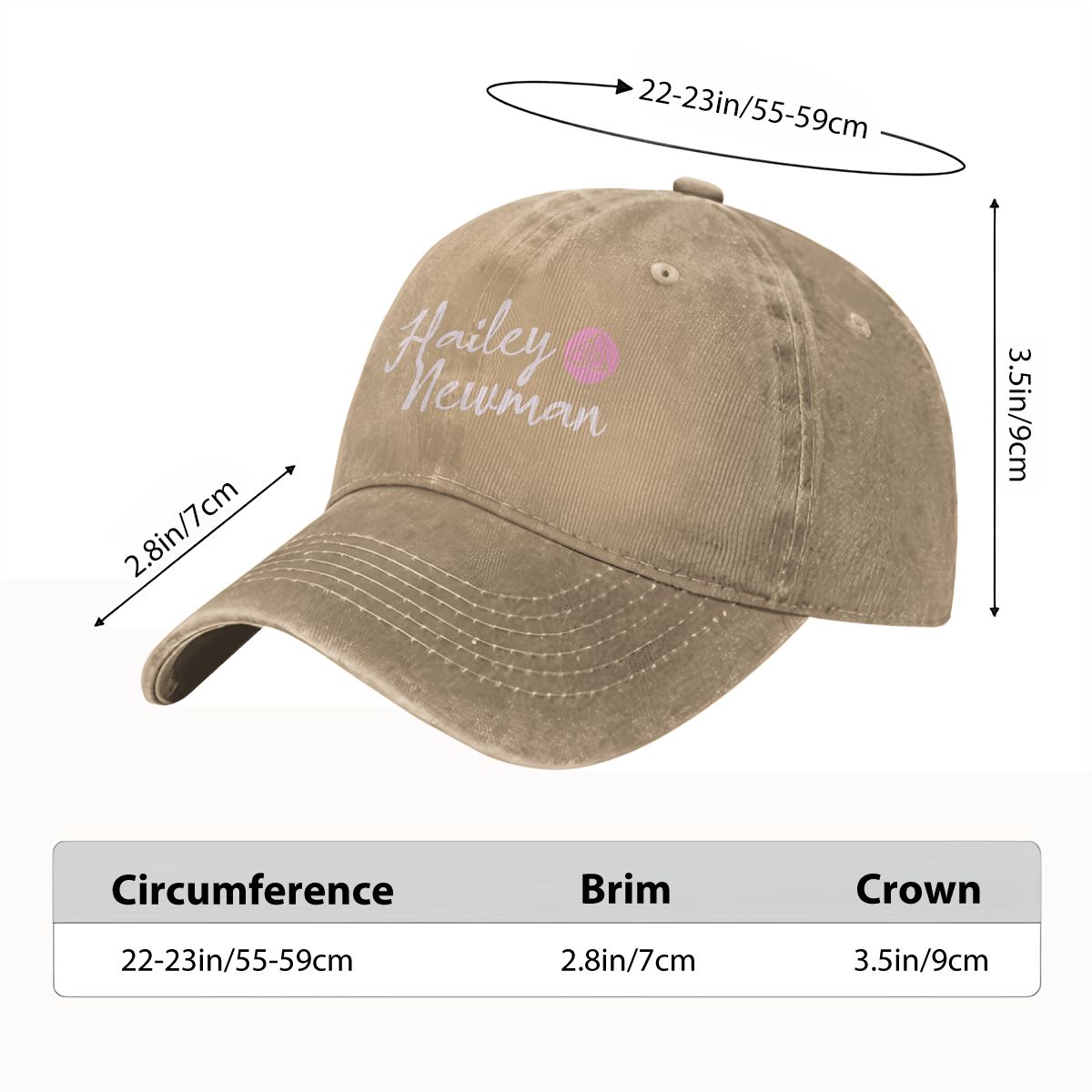 Unisex Washed Denim Baseball Cap