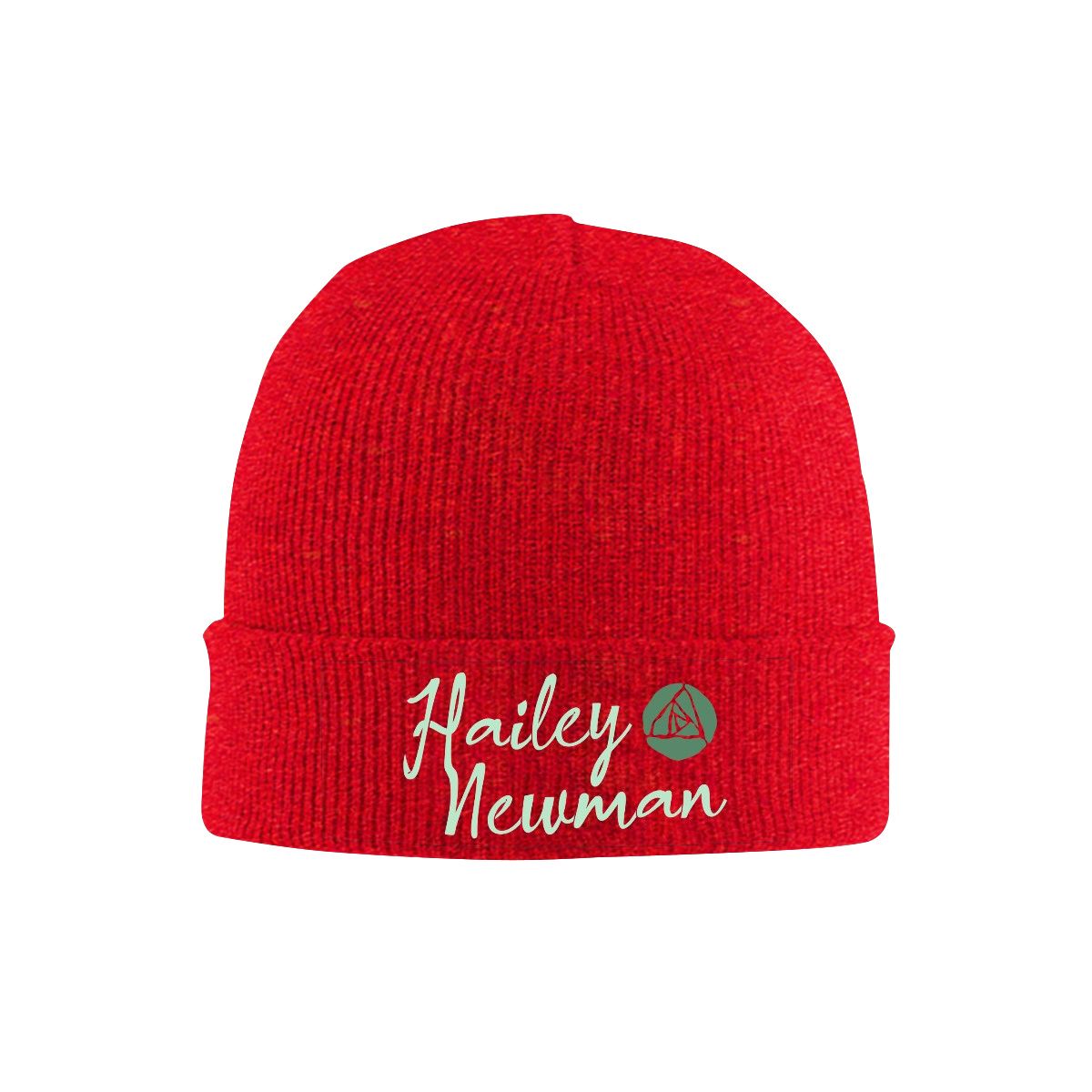 Knit Hat with Heat Transfer Patch