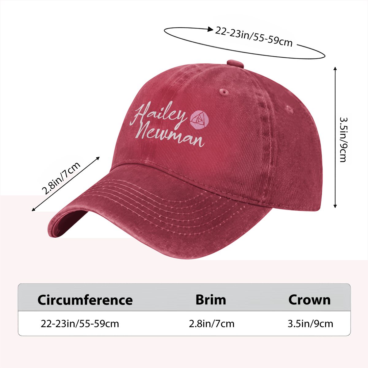 Unisex Washed Denim Baseball Cap