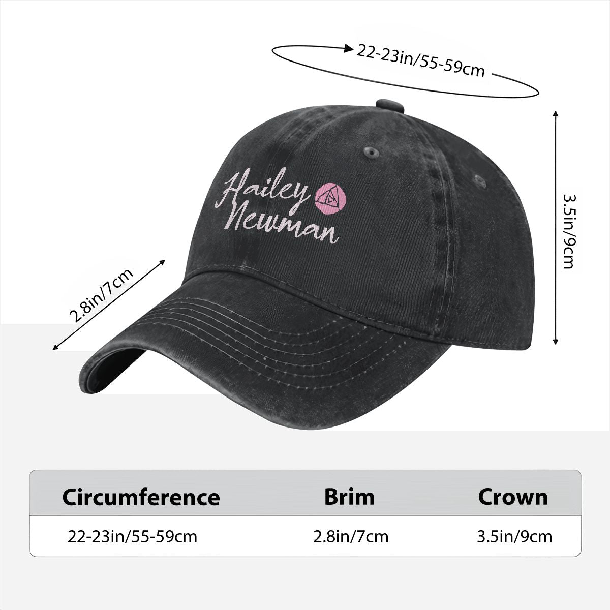 Unisex Washed Denim Baseball Cap