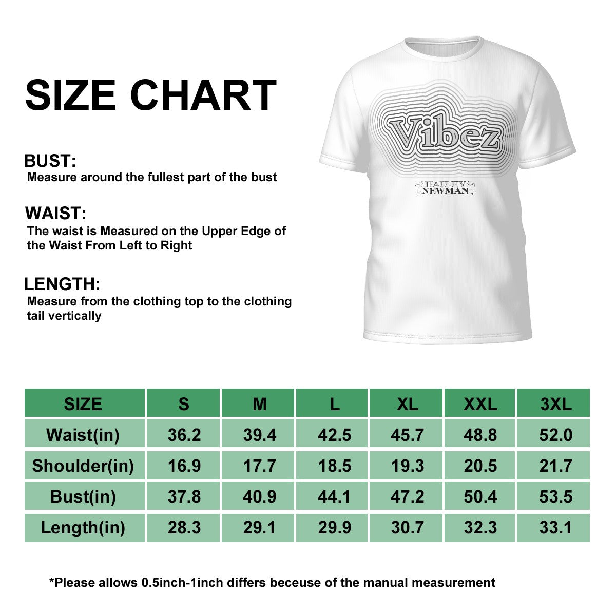 Unisex Hailey Newman Vibez T-Shirt (White)