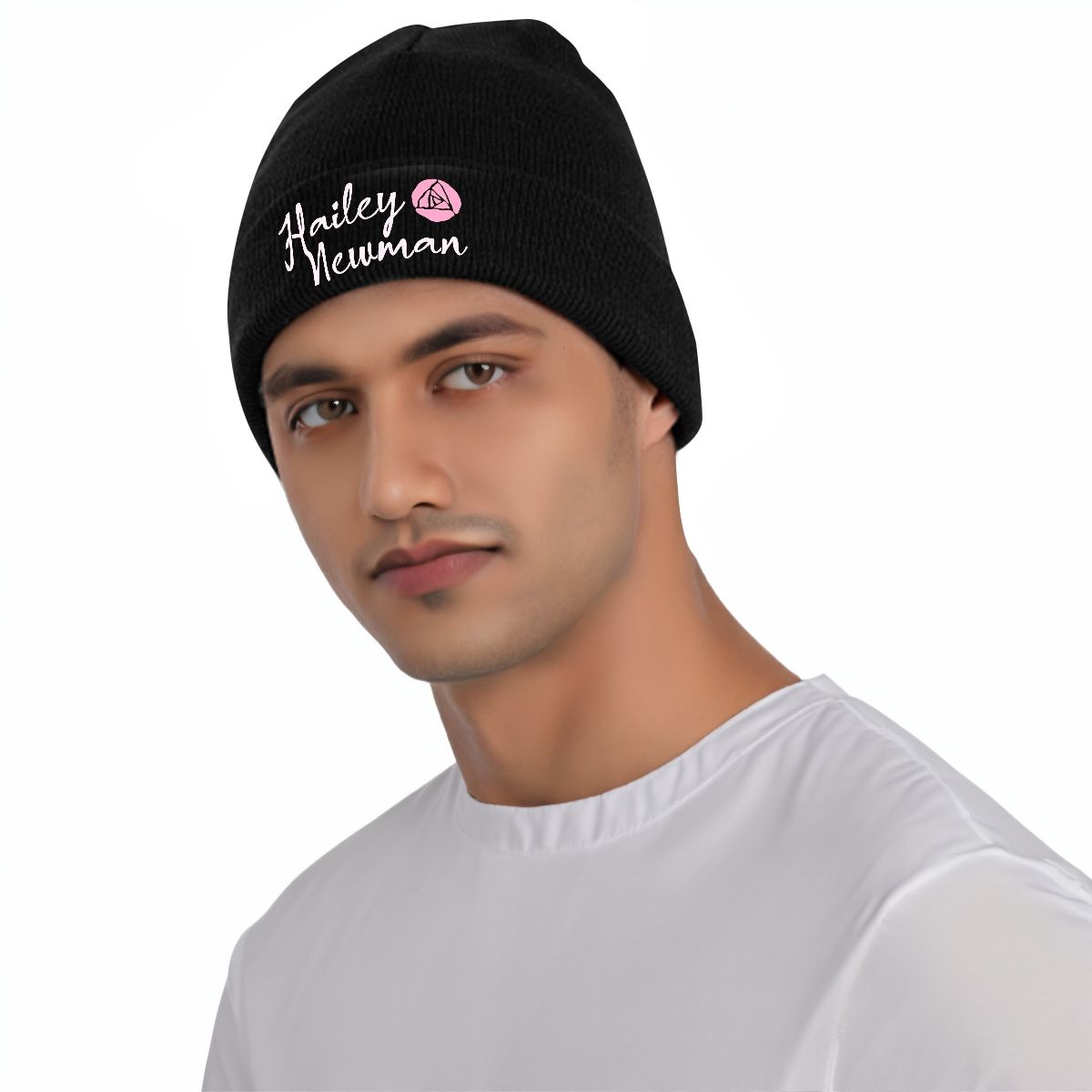 Knit Hat with Heat Transfer Patch