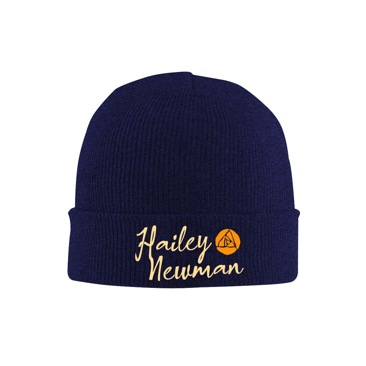 Knit Hat with Heat Transfer Patch