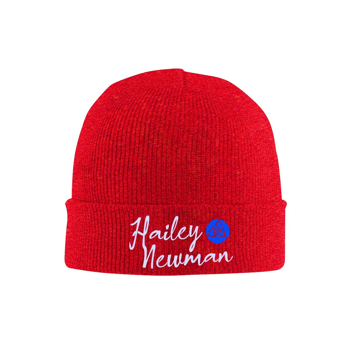 Knit Hat with Heat Transfer Patch