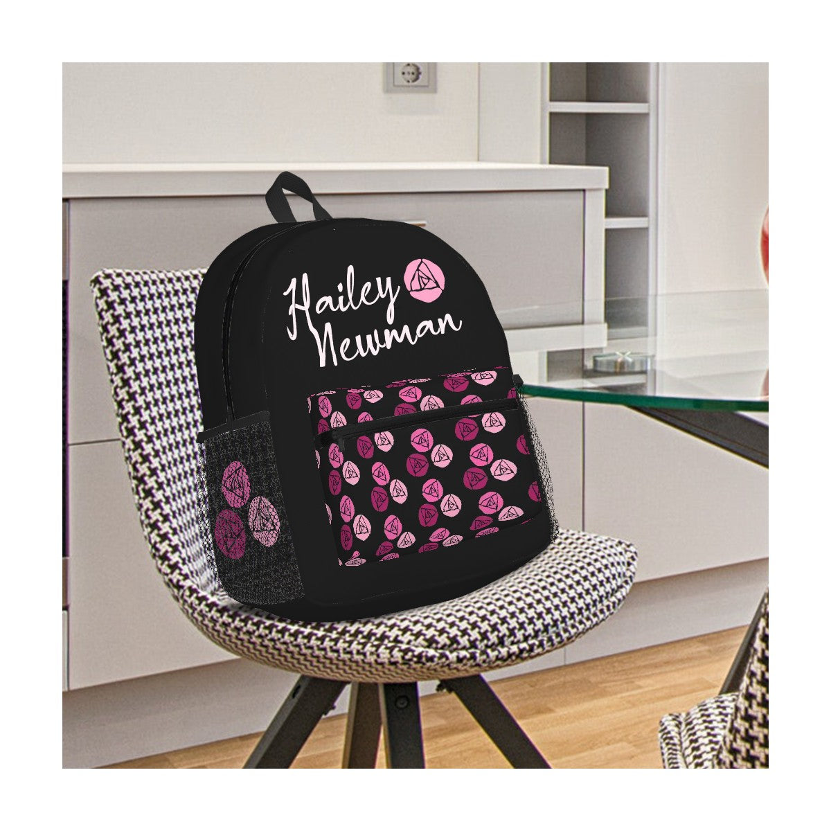 Hailey Newman | Oxford Backpack with Changeable Pocket Pattern