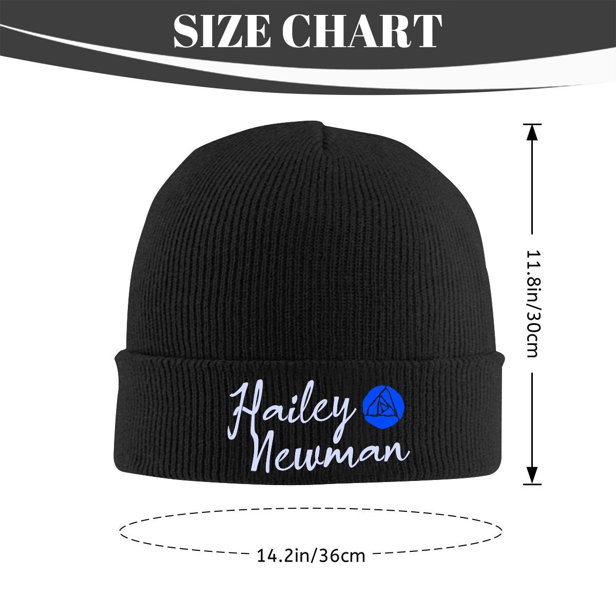 Knit Hat with Heat Transfer Patch