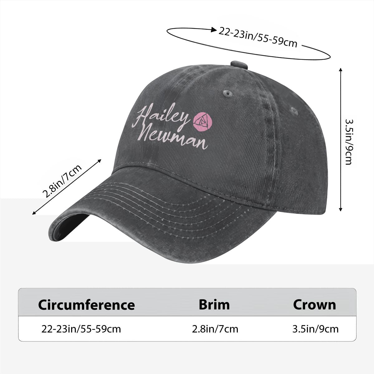 Unisex Washed Denim Baseball Cap