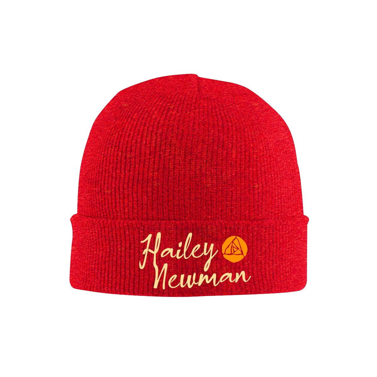 Knit Hat with Heat Transfer Patch